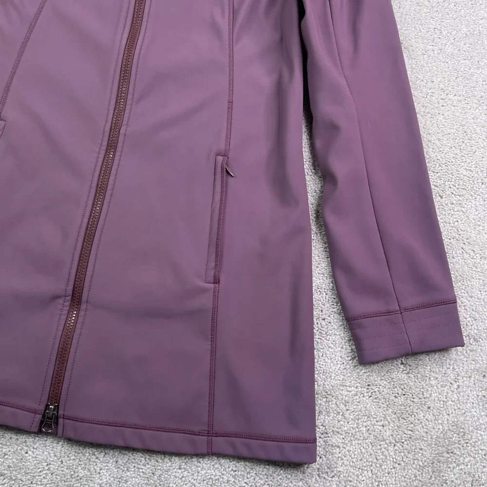 Prana Jacket Womens XL Purple Keva Softshell Full Zip Fleece Lined Coat Outdoors